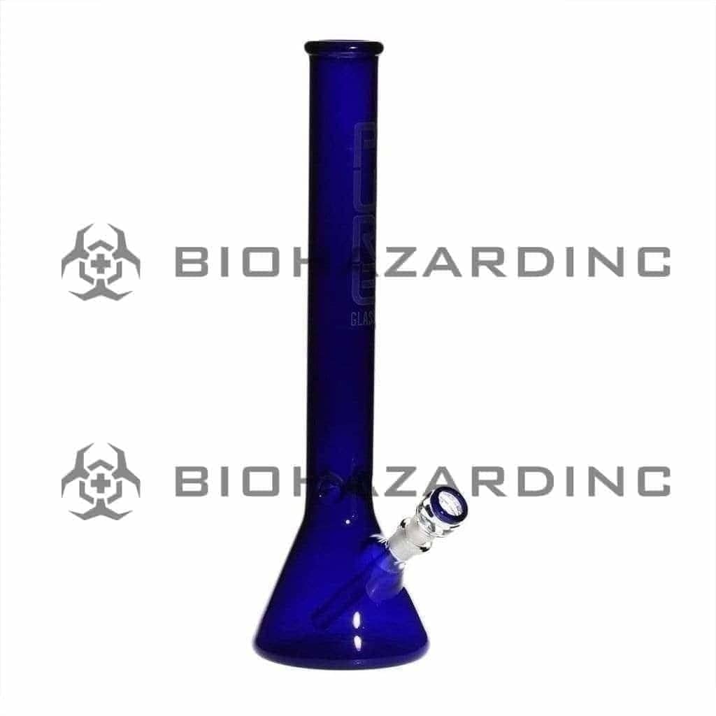 PURE Glass | Classic Beaker Water Pipe | 18" - 14mm - Various Colors Glass Bong Pure Glass