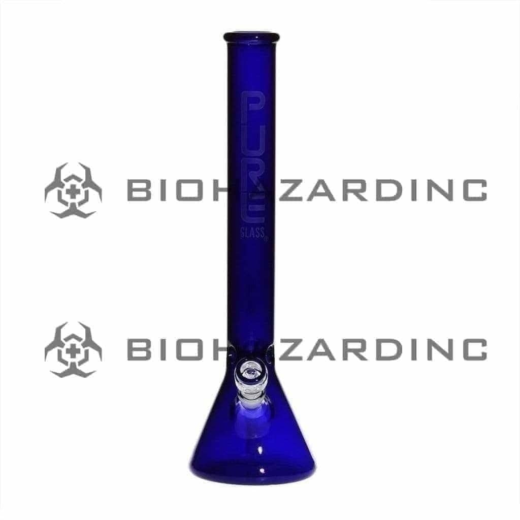 PURE Glass | Classic Beaker Water Pipe | 18" - 14mm - Various Colors Glass Bong Pure Glass