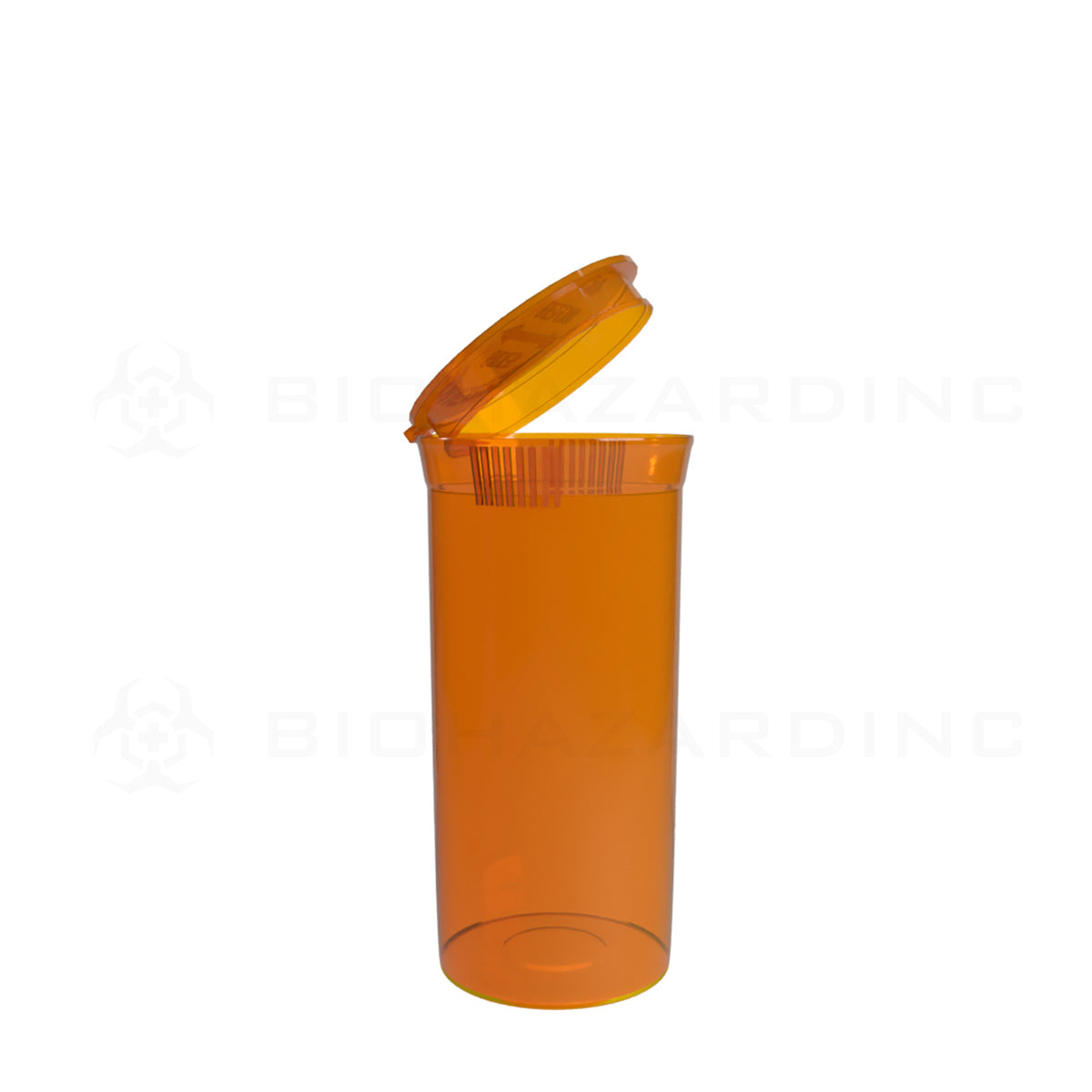 Plastic Pop Top Bottles | 13 Dram - 2 Grams - 315 Count - Various Colors Pop Top Bottle Biohazard Inc Transparent Amber
