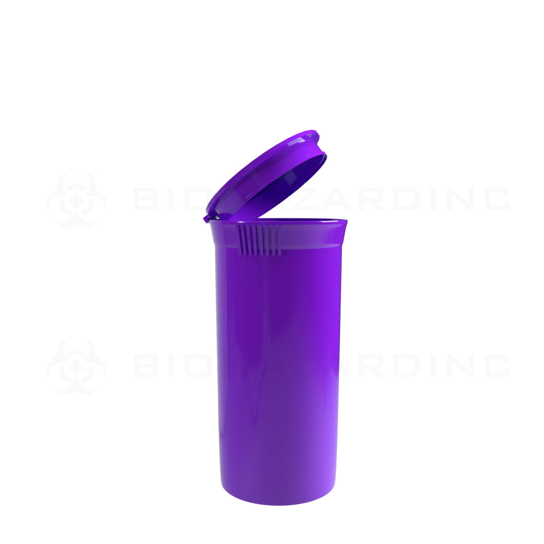 Plastic Pop Top Bottles | 13 Dram - 2 Grams - 315 Count - Various Colors Pop Top Bottle Biohazard Inc Opaque Purple  