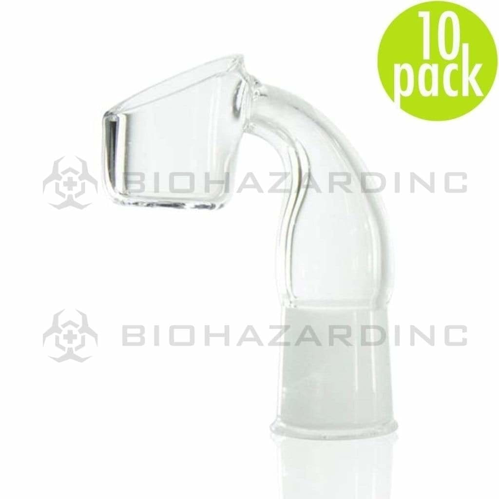 Banger | Quartz Banger Slant | 14mm - Female - 10 Pack Quartz Banger Biohazard Inc