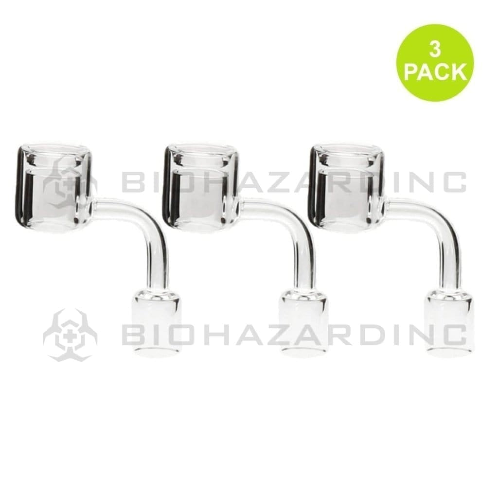Banger | Quartz Thermal Banger | 19mm - Male - 3 Pack Quartz Banger Biohazard Inc