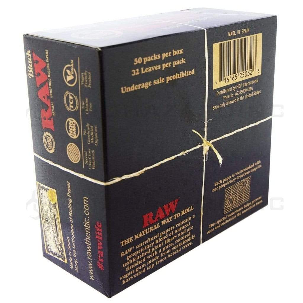 RAW® | 'Retail Display' Black Unbleached Rolling Papers | Classic - Unbleached Brown - Various Sizes Rolling Papers Raw