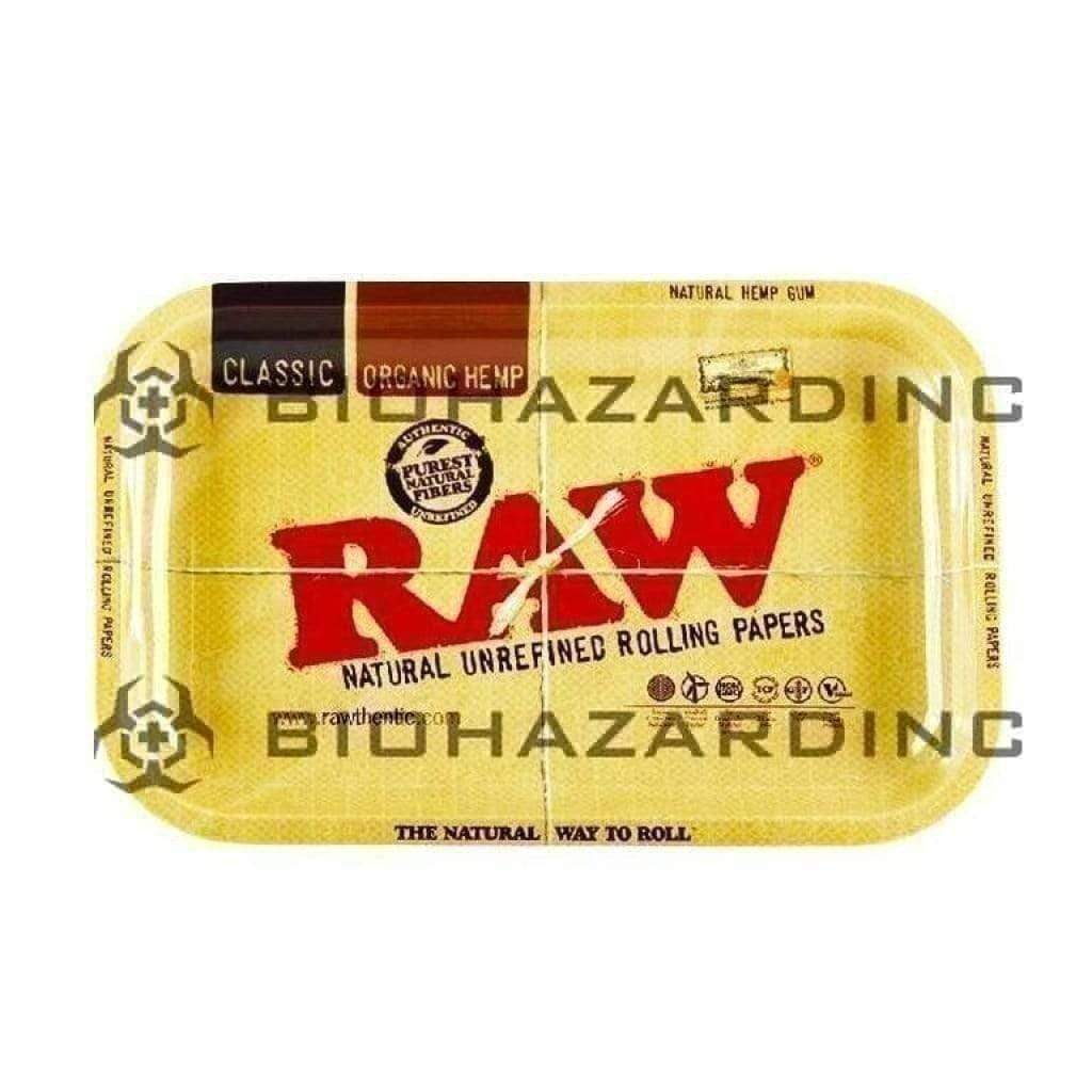 RAW® | Rolling Tray - Classic Logo | Metal - Various Sizes Rolling Tray Biohazard Inc 11in x 7in - Small  
