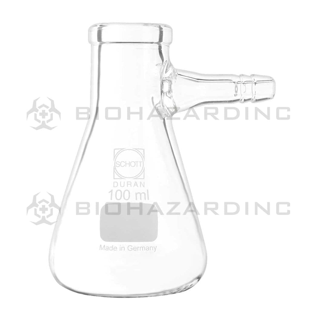 Schott DURAN® Filtering Flask Erlenmeyer Shape w/ Glass Hose 100
