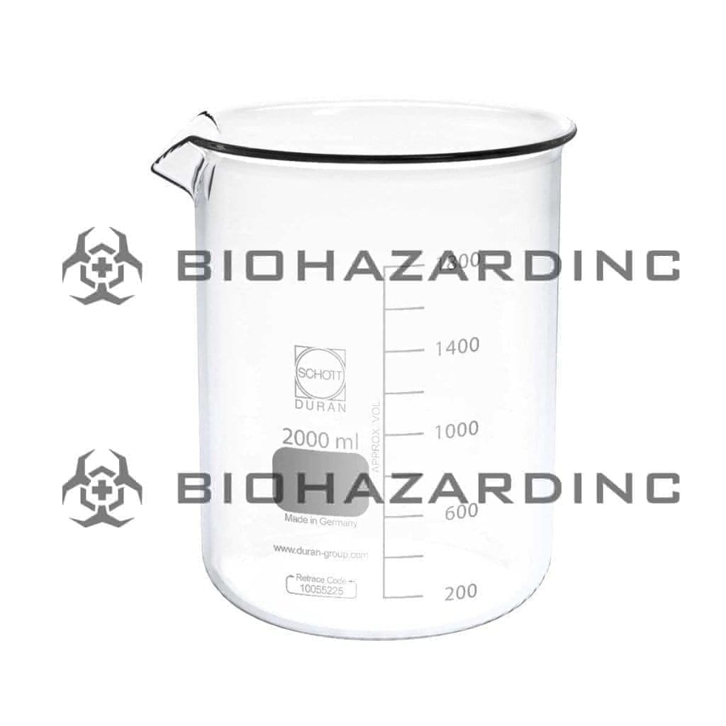 Schott DURAN® | Scientific Beaker - 2000ml-Schott Duran Scientific Lab Beaker Schott Duran