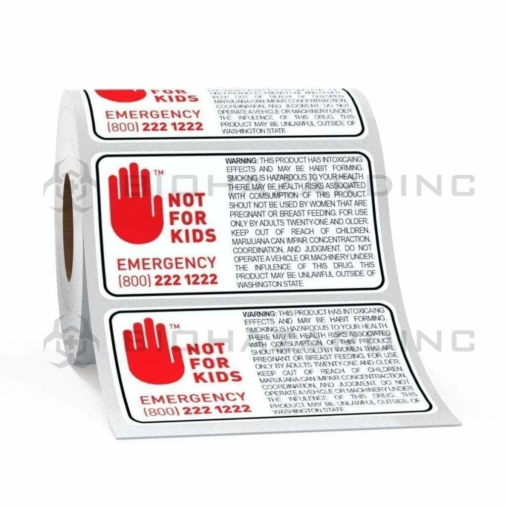 Washington | WA RX Recreational Compliant Labels | 1,000 Labels Compliance Labels Biohazard Inc