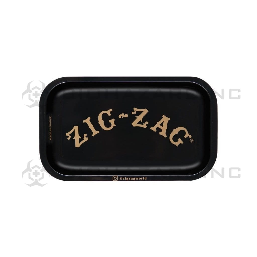 Zig-Zag® | Small Rolling Tray | Black w/ Brown Logo Rolling Tray Zig Zag   