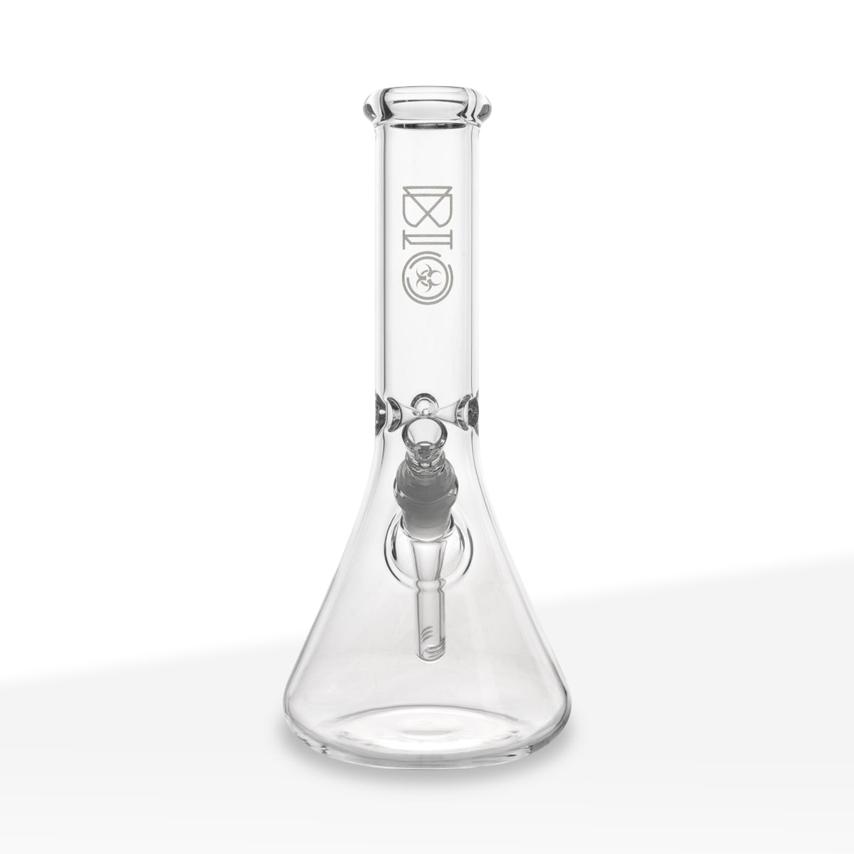 BIO Glass | Classic Beaker Water Pipe | 12" - 14mm - Silver