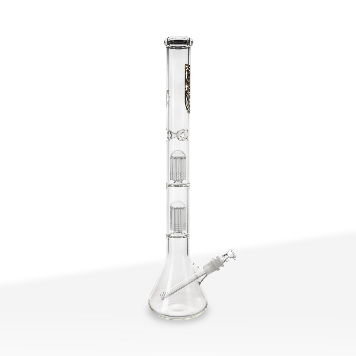 BIO Glass | Double Chamber 10-Arm Tree Percolator Beaker Water Pipe | 22" - 14mm - Various Colors