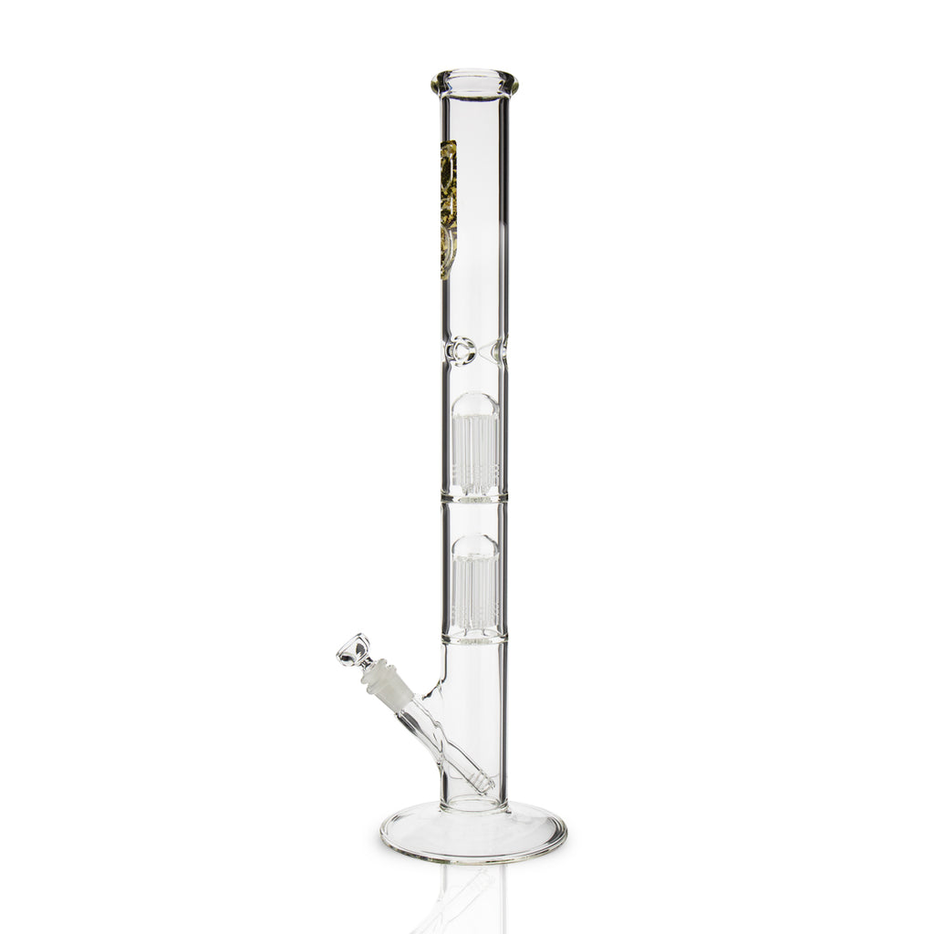 BIO Glass | Double Chamber 10-Arm Tree Percolator Straight Water Pipe