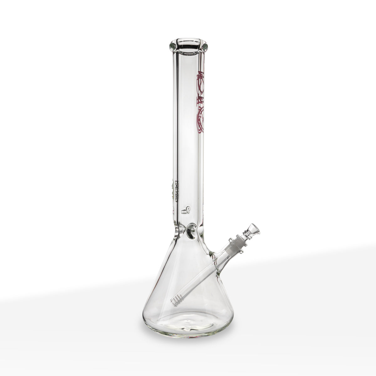 BIO Glass | Heavy Classic Beaker Water Pipe | 18" - 14mm - Various Colors Glass Bong Biohazard Inc Red