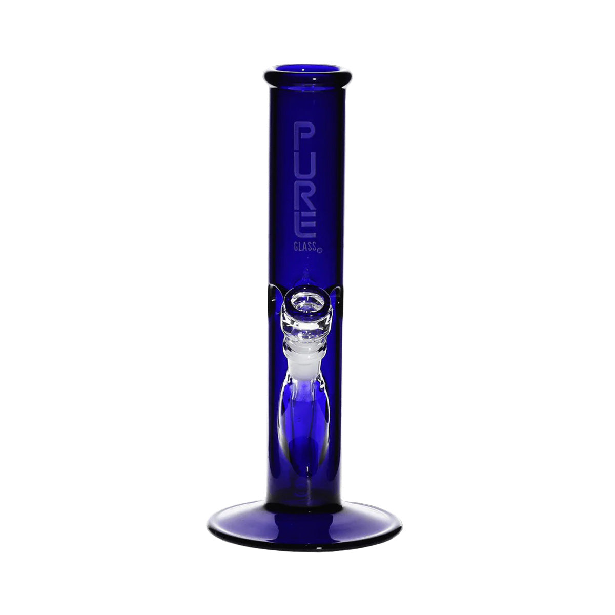 PURE Glass | Classic Straight Water Pipe | 12"  - 14mm - Various Colors