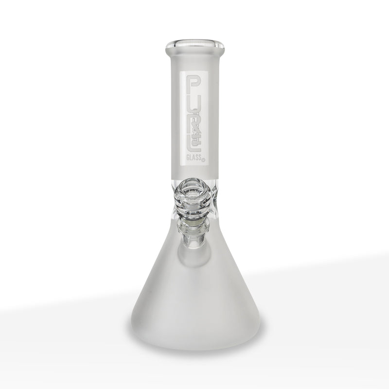 PURE Glass | Classic Beaker Water Pipe | 12" - 14mm - Various Colors Glass Bong Pure Glass Clear Frost  