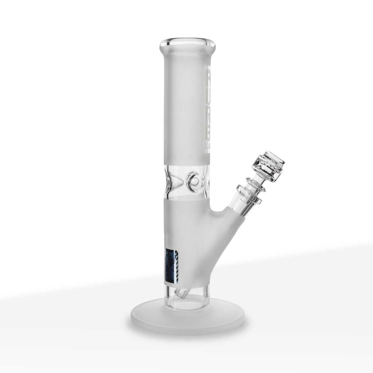 PURE Glass | Classic Straight Water Pipe | 12" - 14mm - Various Colors Glass Bong Pure Glass Clear Frost