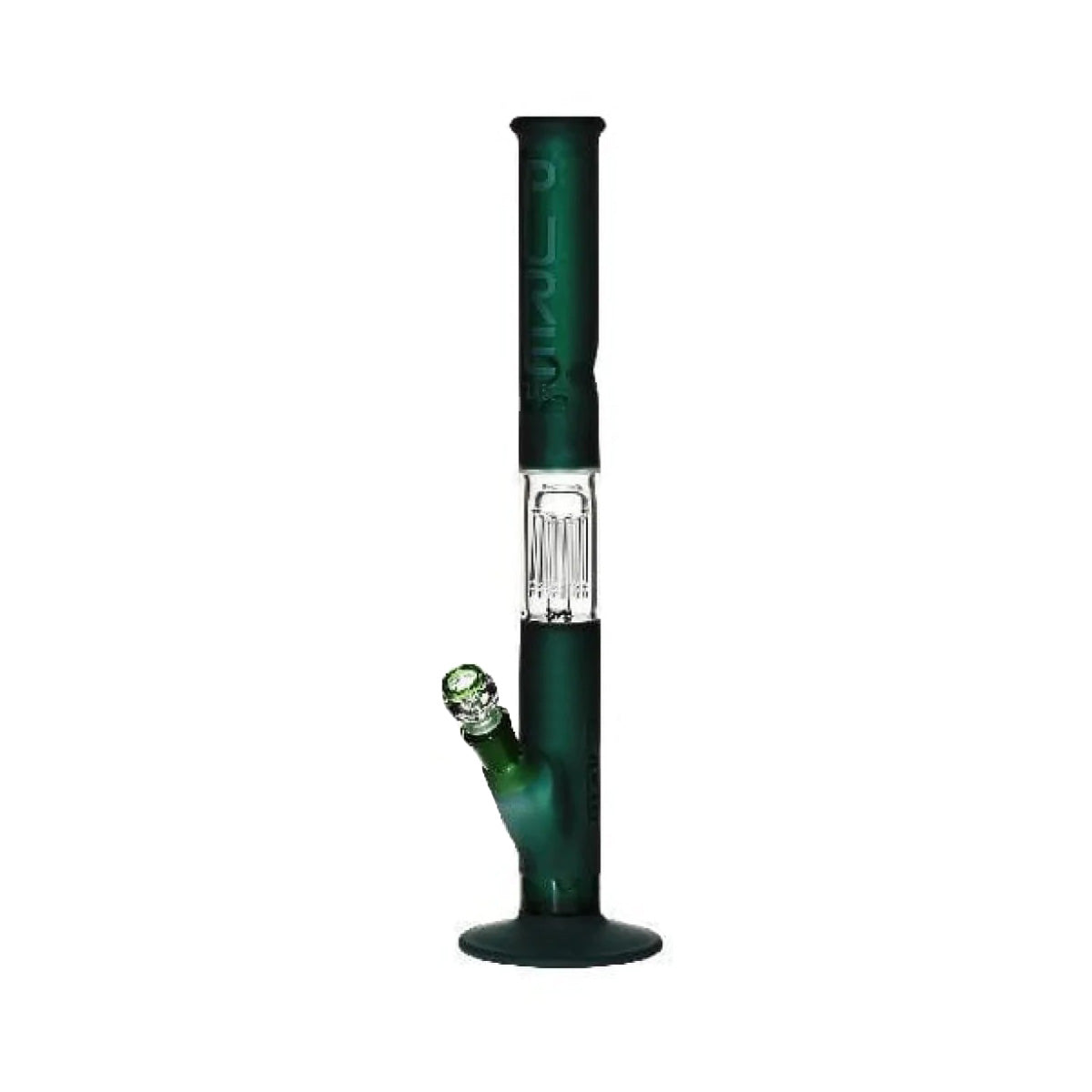 Pure Glass | 10-Arm Tree Percolator + Splash Guard Straight Water Pipe | 18" - 14mm - Various Colors