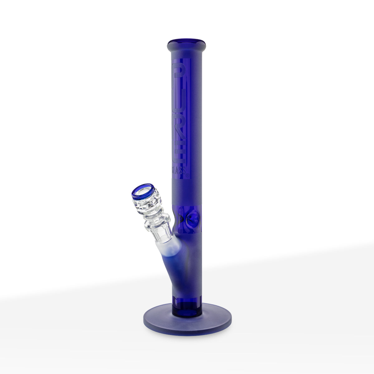 PURE Glass | Classic Straight Water Pipe | 14" - 14mm - Blue Frost