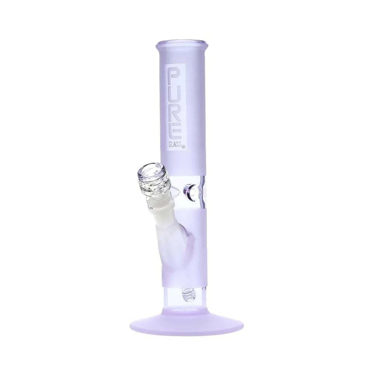 PURE Glass | Classic Straight Water Pipe | 12"  - 14mm - Various Colors