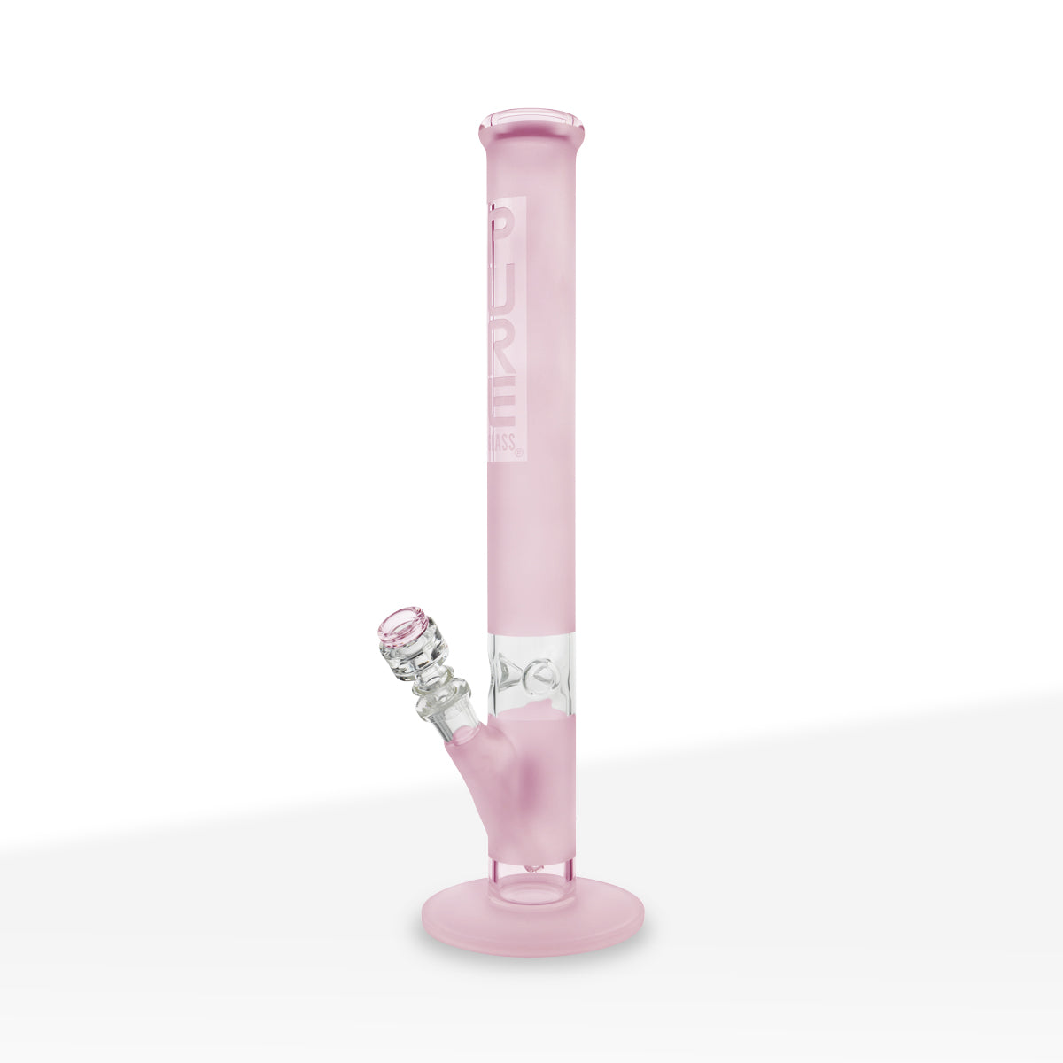 PURE Glass | Classic Straight Water Pipe | 18" - 14mm - Various Colors