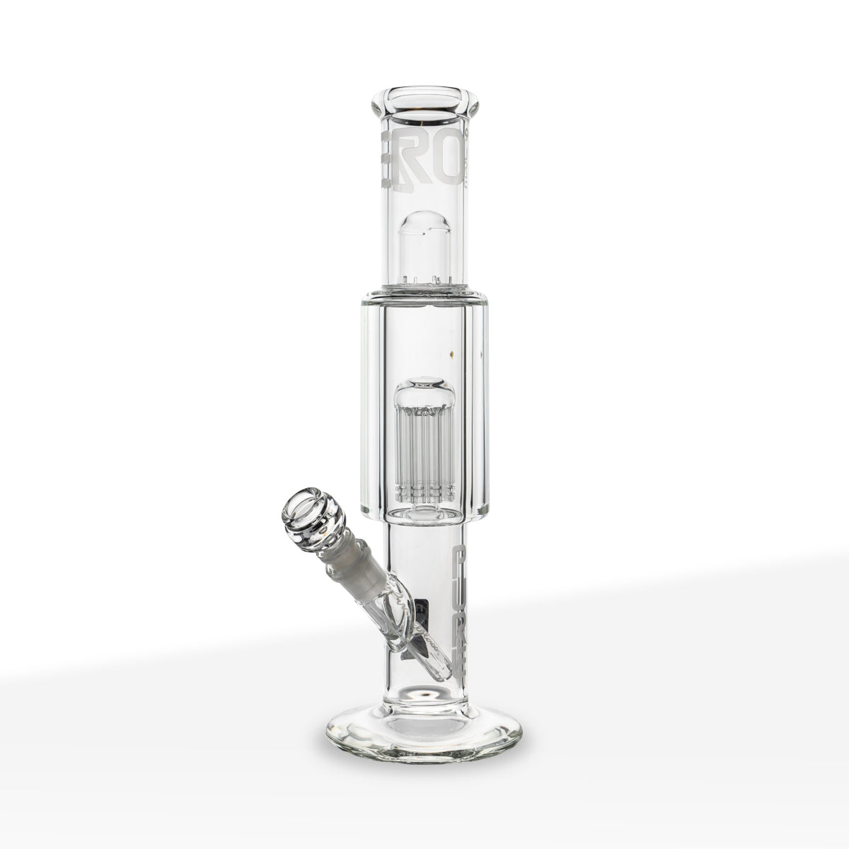 PURE Glass | Zero Freezable Coil 8-Arm Tree Percolator Water Pipe | 10" - 14mm - Clear Glass Bong Pure Glass