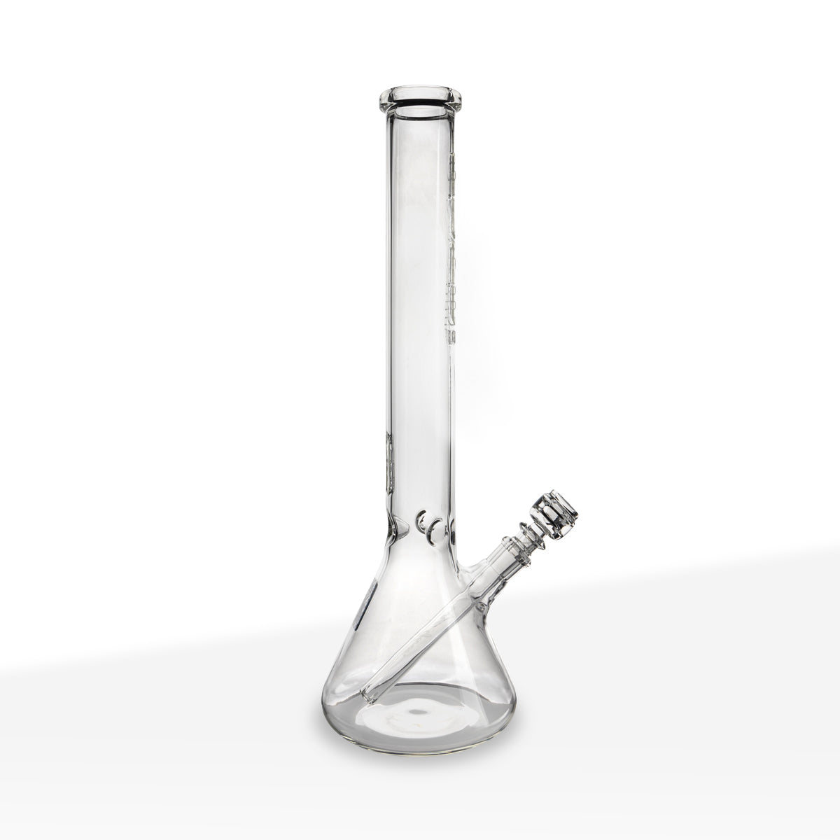 Pure Glass | 3-D Embossed Straight Water Pipe | 18" - 14mm - Clear