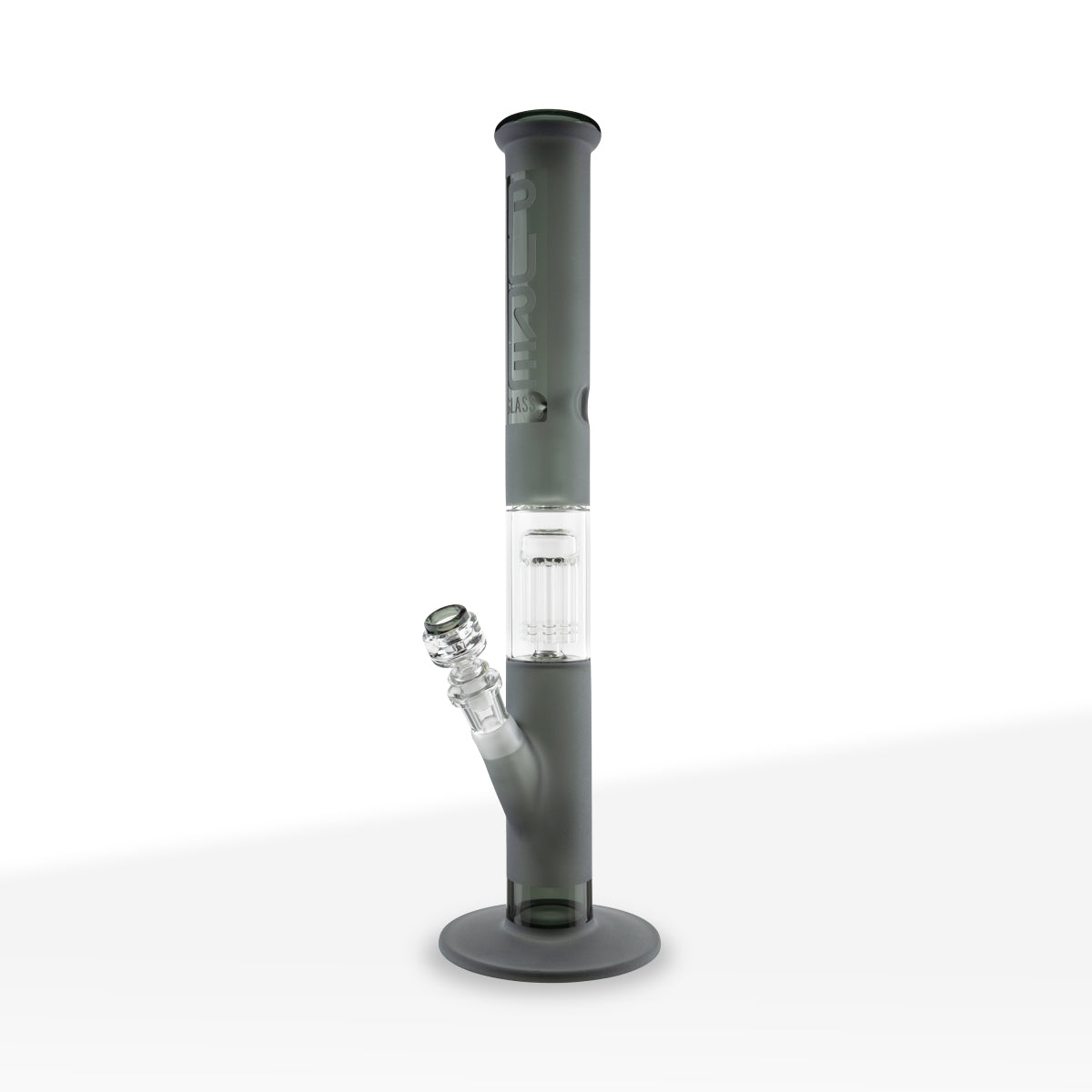 Pure Glass | 10-Arm Tree Percolator + Splash Guard Straight Water Pipe | 18" - 14mm - Various Colors