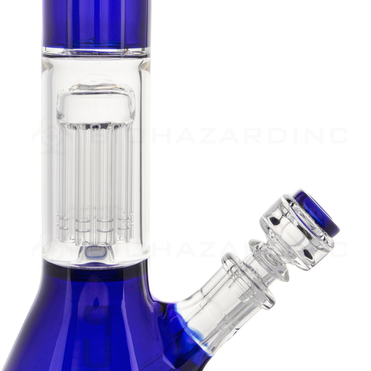 Pure Glass | 10-Arm Tree Percolator + Splash Guard Beaker Water Pipe | 18" - 14mm - Various Colors
