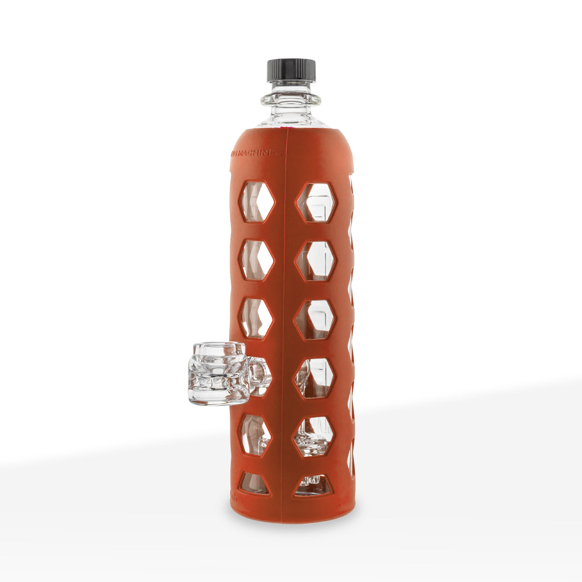 Pure Glass | Hydro Guard Bottle Water Pipe Mini Jellyfish Percolator | 9" - 14mm - Red