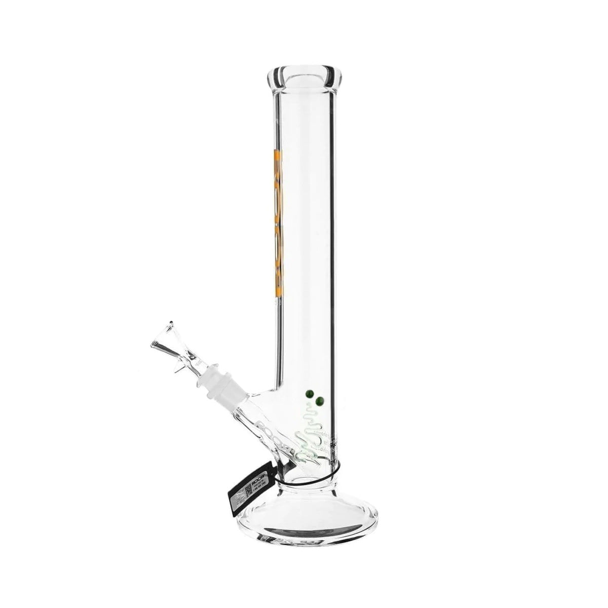 RooR® | Classic Straight Water Pipe | 14" -14mm - Orange Logo