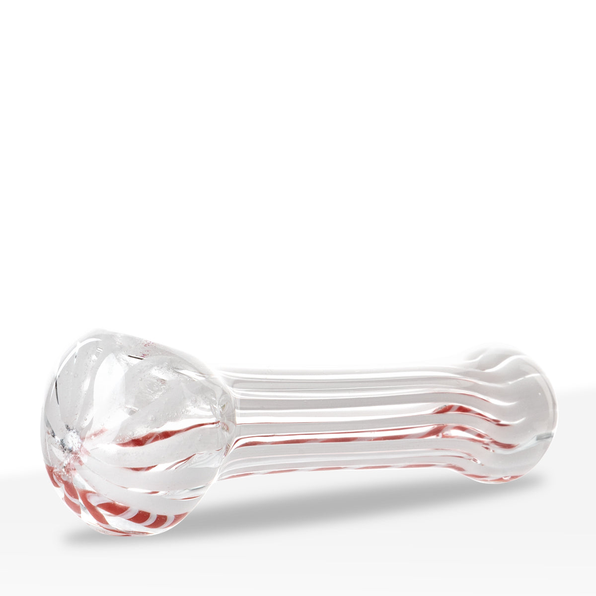 Hand Pipe | Classic Glass Spoon Candy Cane Color Swirl Hand Pipes | 5" - Glass - Assorted Colors Glass Hand Pipe Biohazard Inc