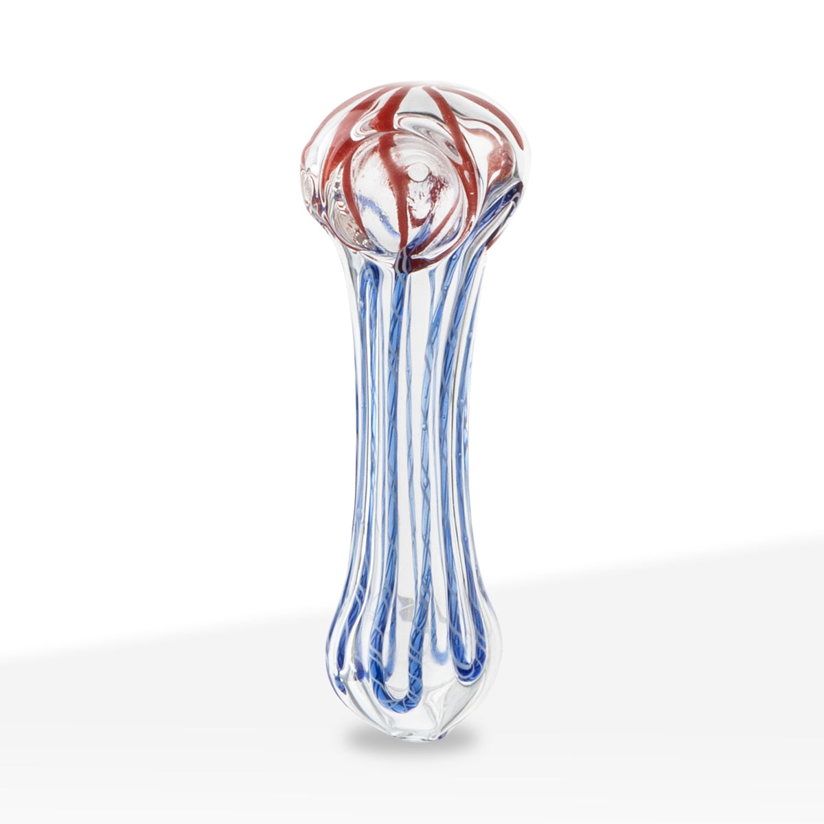 Hand Pipe | Classic Glass Spoon Candy Cane Color Swirl Hand Pipes | 5" - Glass - Assorted Colors Glass Hand Pipe Biohazard Inc