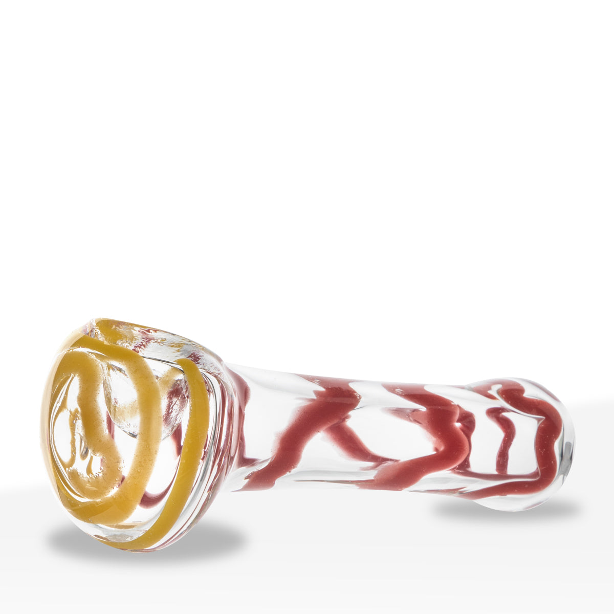 Hand Pipe | Classic Glass Spoon Thick Candy Cane Hand Pipe | 4" - Glass - Assorted Colors