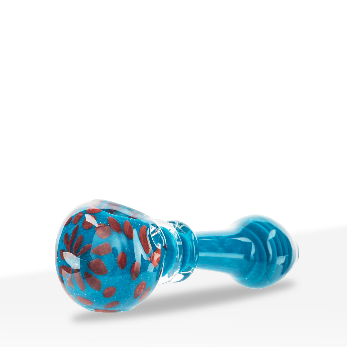 Hand Pipe | Marble Spoon with Polka Dots | 4" - Glass - Assorted Colors - Biohazard Inc