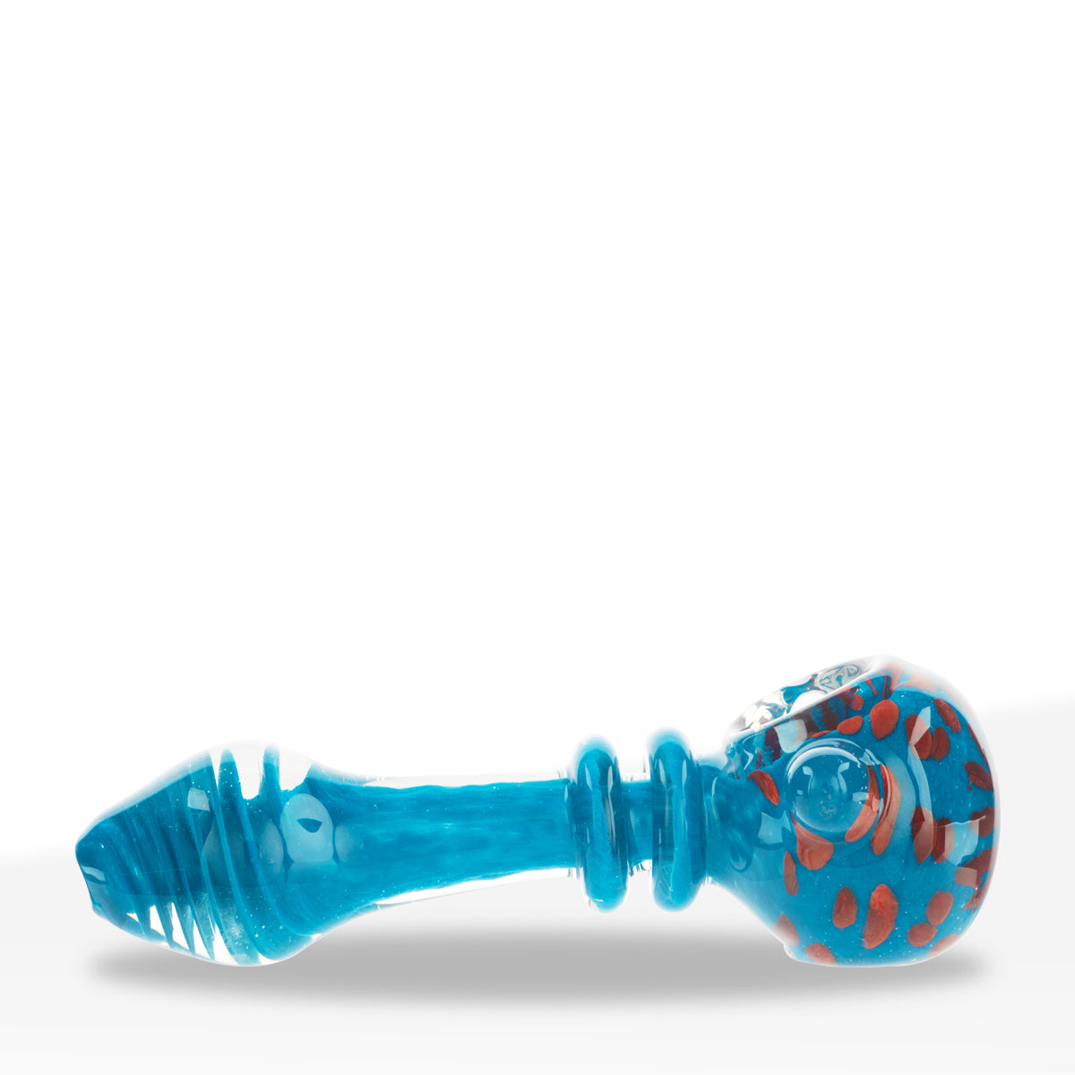 Hand Pipe | Marble Spoon with Polka Dots | 4" - Glass - Assorted Colors - Biohazard Inc