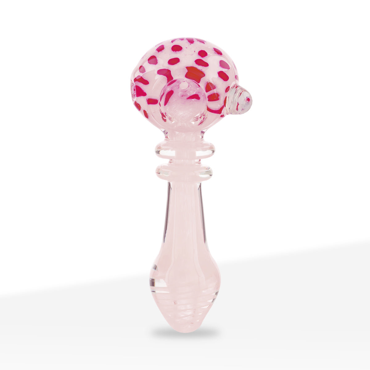 Hand Pipe | Marble Spoon with Polka Dots | 4" - Glass - Assorted Colors - Biohazard Inc