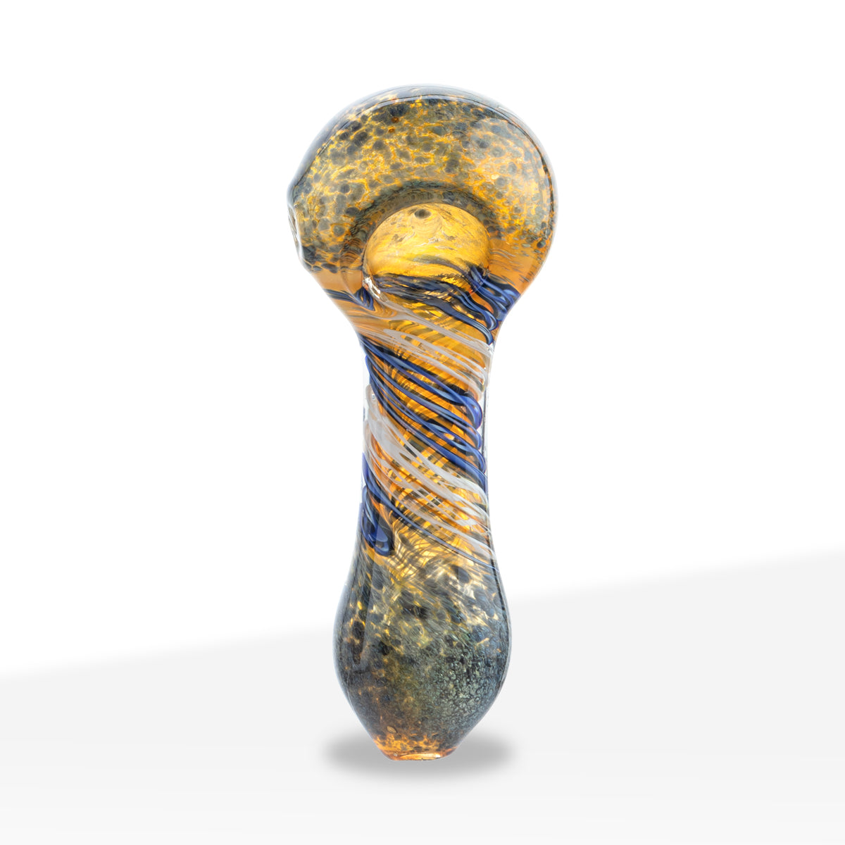 Hand Pipe | Classic Glass Spoon Frit Hand Pipe | 4" - Glass - Assorted Colors