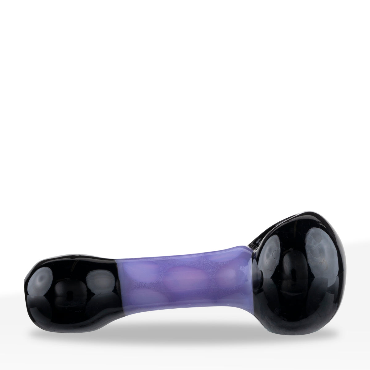 Hand Pipe | Bubble Glass Spoon Hand Pipe Black w/ Slyme | 3.5" - Glass - 3 Count