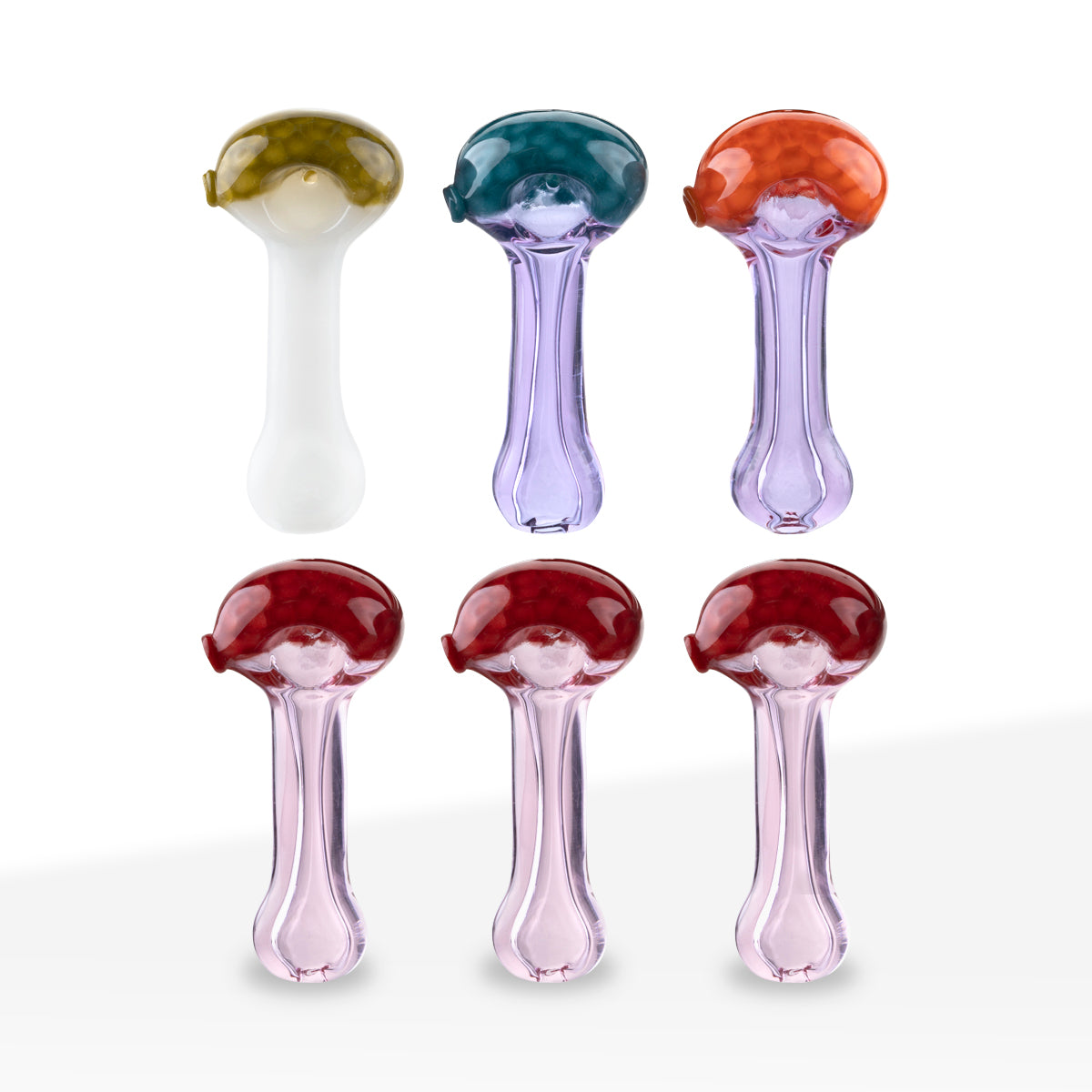 Hand Pipe | Honeycomb Fritted Hand Pipe | 3.5" - Glass - 6 Count