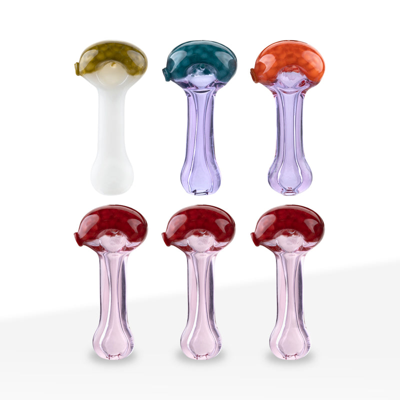 Hand Pipe | Honeycomb Fritted Hand Pipe | 3.5" - Glass - 6 Count