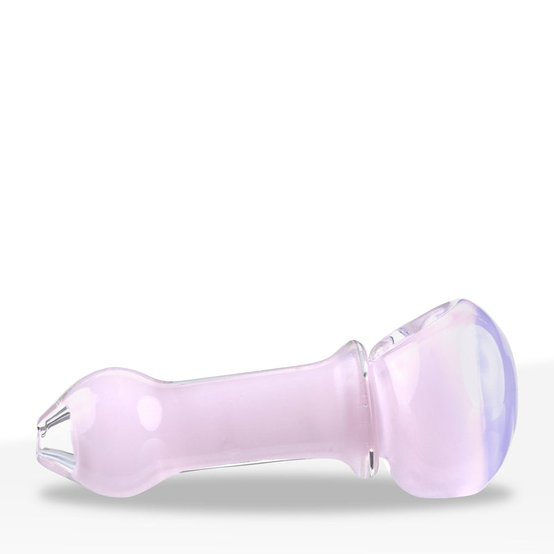 Hand Pipe | Classic Glass Spoon Two Tone Slyme Ring Hand Pipe | 3.5" - Glass - 3 Count