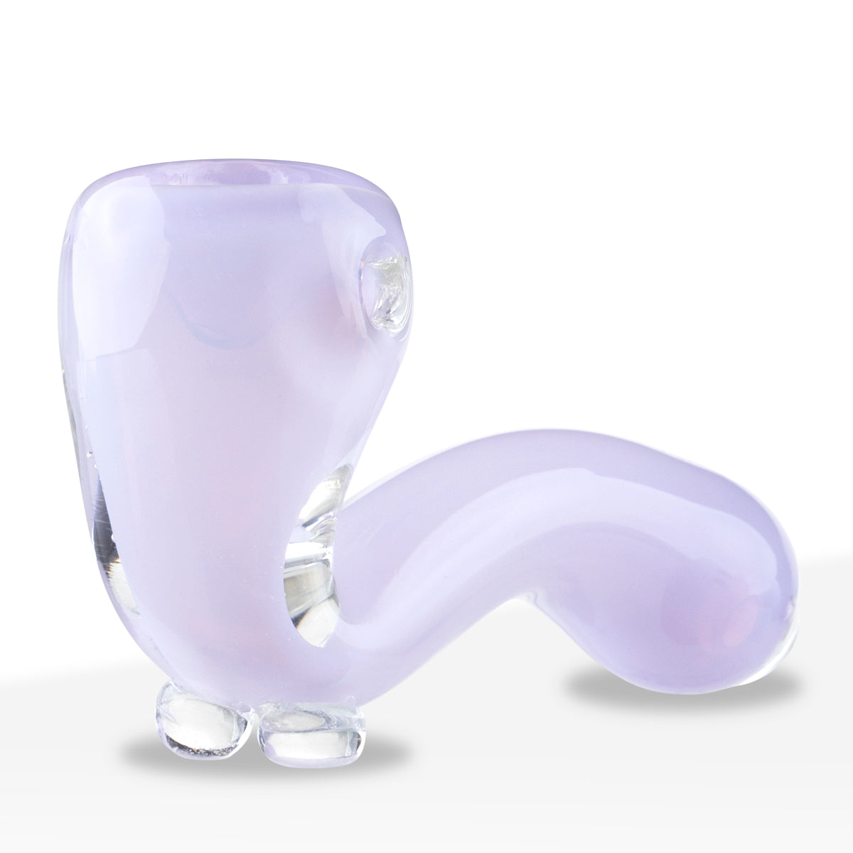 Hand Pipe | Glass Sherlock Solid Slyme Hand Pipe | 3.5" - Glass - 3 Count