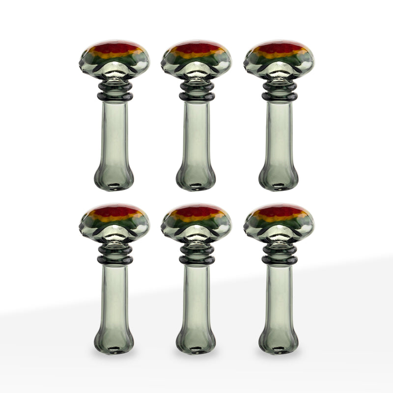Hand Pipe | Honeycomb Classic Spoon Hand Pipe | 3.5" - Black/Rasta - 6 Count