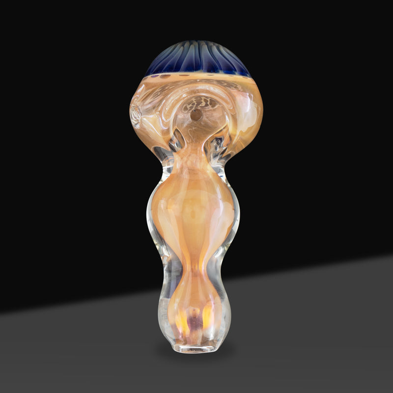 Hand Pipe | Brick Glass Fumed Comb Design Hand Pipe | 3.5" - Glass - 3 Count