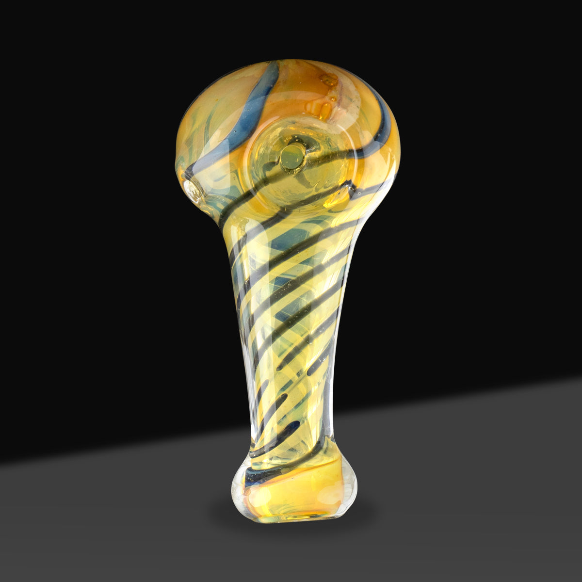 Hand Pipe | Tapered Assorted Color Swirl Hand Pipe | 2.5" - Glass - Assorted