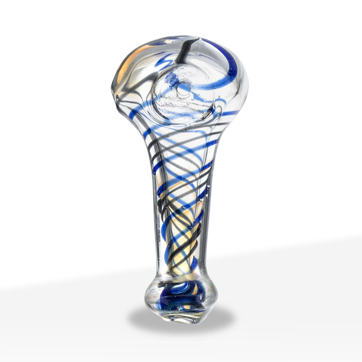 Hand Pipe | Tapered Assorted Color Swirl Hand Pipe | 2.5" - Glass - Assorted