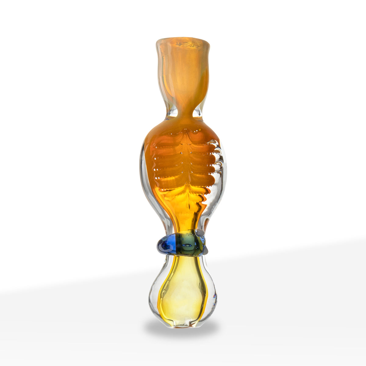 Chillum | Assorted Fumed Slug Design | 4" - Glass - Assorted