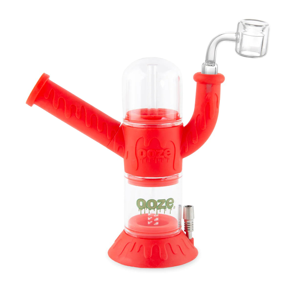 Ooze® | 4-in-1 Cranium Hybrid Silicone Nectar Collector & Water Pipe | Various Colors