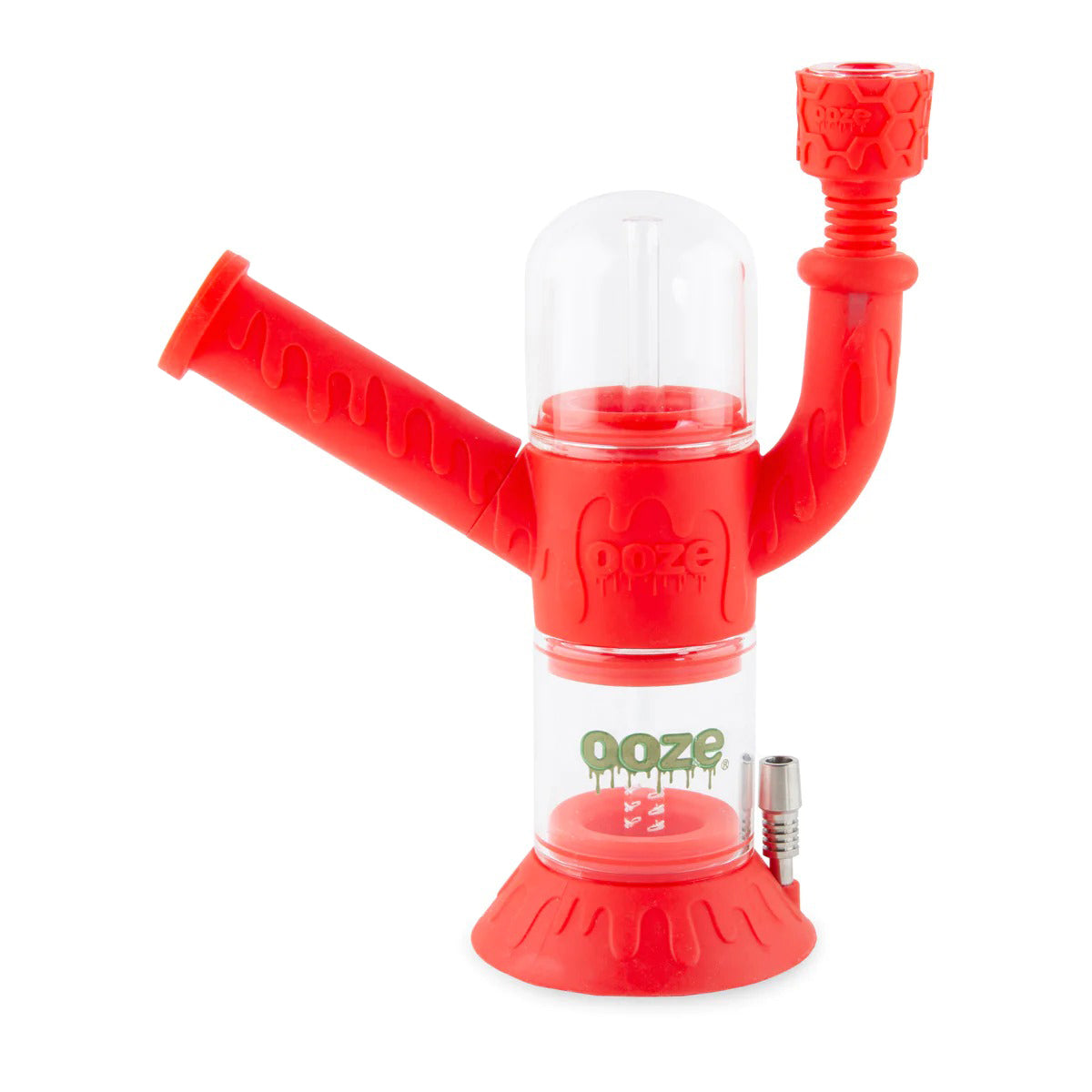 Ooze® | 4-in-1 Cranium Hybrid Silicone Nectar Collector & Water Pipe | Various Colors