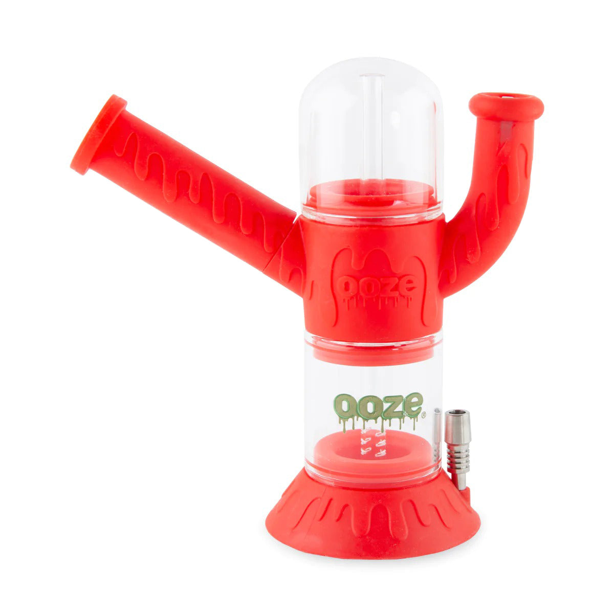 Ooze® | 4-in-1 Cranium Hybrid Silicone Nectar Collector & Water Pipe | Various Colors