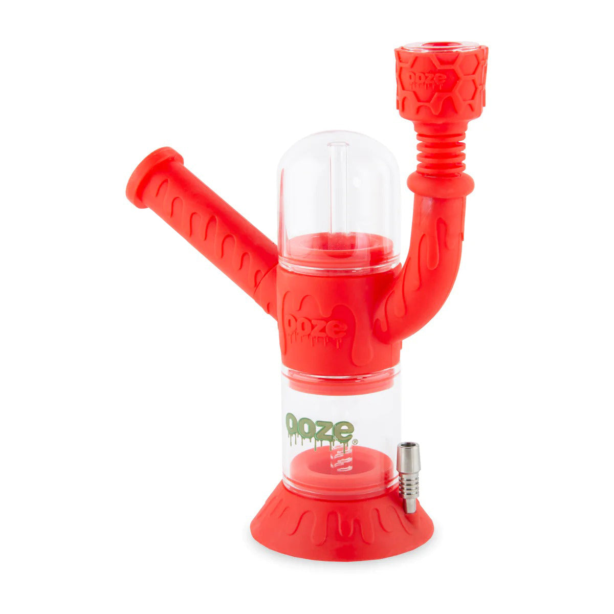 Ooze® | 4-in-1 Cranium Hybrid Silicone Nectar Collector & Water Pipe | Various Colors